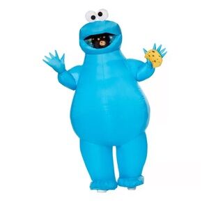 Cookie Monster Sesame street inflatable costume Adult one size